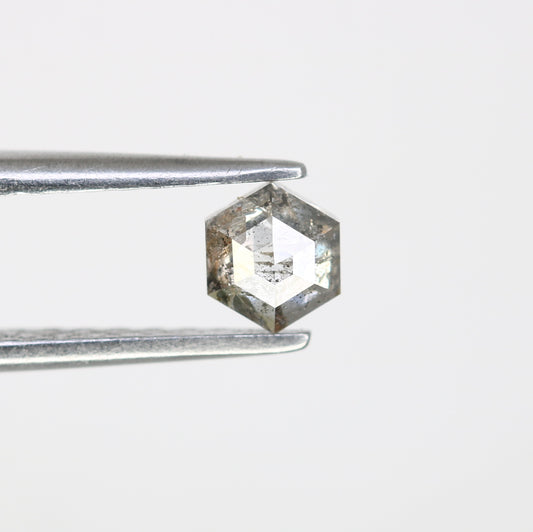 Unique 0.42 CT Hexagon Cut Salt & Pepper Diamond | Perfect for Diamond Jewelry | 4.80 MM - JayKrishna Diamond