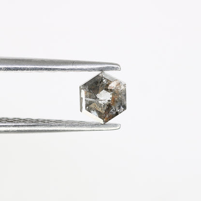 Unique 0.42 CT Hexagon Cut Salt & Pepper Diamond | Perfect for Diamond Jewelry | 4.80 MM - JayKrishna Diamond