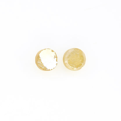 0.89 Carat 4.10 MM Yellow Color Natural Loose Round Rose Cut Diamond For Wedding Ring - JayKrishna Diamond