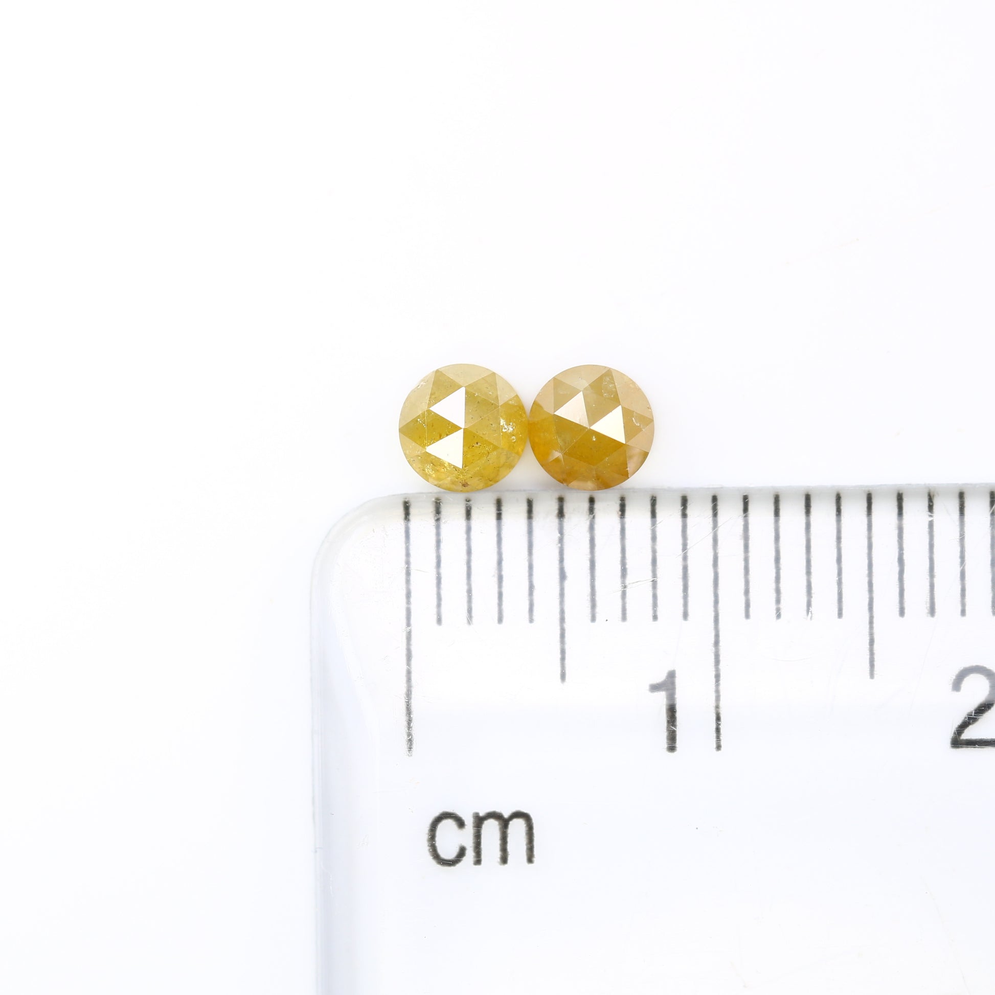 0.89 Carat 4.10 MM Yellow Color Natural Loose Round Rose Cut Diamond For Wedding Ring - JayKrishna Diamond