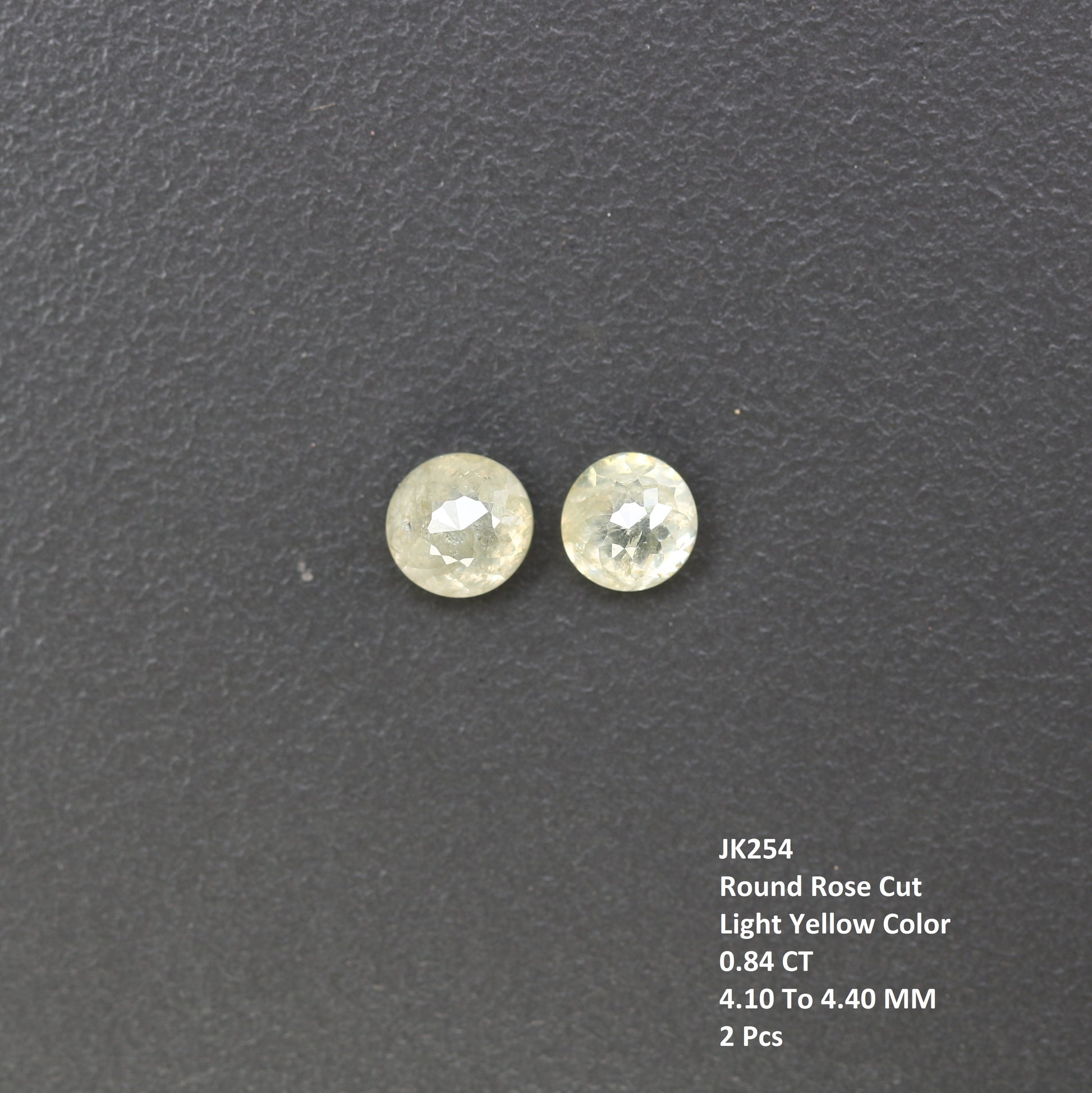0.84 Carat Fancy Light Yellow Color Round Rose Cut Diamond For Galaxy Ring - JayKrishna Diamond