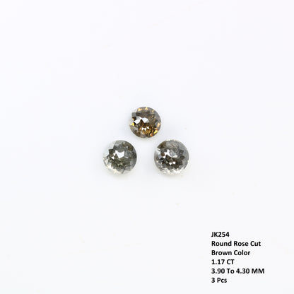 1.17 Carat Brown Color Natural Loose Round Rose Cut Diamond For Galaxy Ring - JayKrishna Diamond