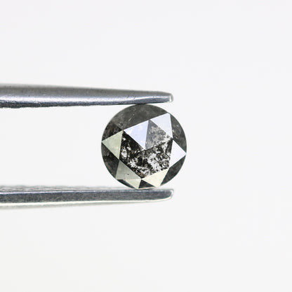 Unique 0.37 CT Salt & Pepper Round Rose Cut Diamond | Perfect for Galaxy Rings | 4.50 MM - JayKrishna Diamond