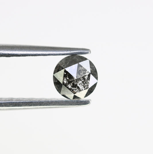Unique 0.37 CT Salt & Pepper Round Rose Cut Diamond | Perfect for Galaxy Rings | 4.50 MM - JayKrishna Diamond