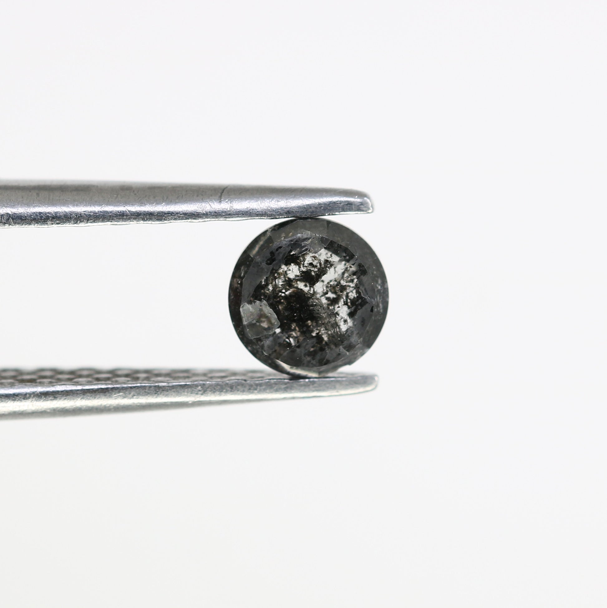 Unique 0.37 CT Salt & Pepper Round Rose Cut Diamond | Perfect for Galaxy Rings | 4.50 MM - JayKrishna Diamond