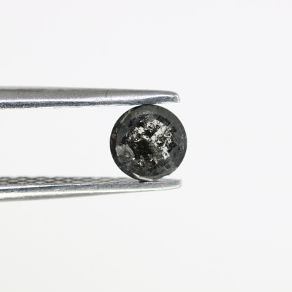 Unique 0.37 CT Salt & Pepper Round Rose Cut Diamond | Perfect for Galaxy Rings | 4.50 MM - JayKrishna Diamond