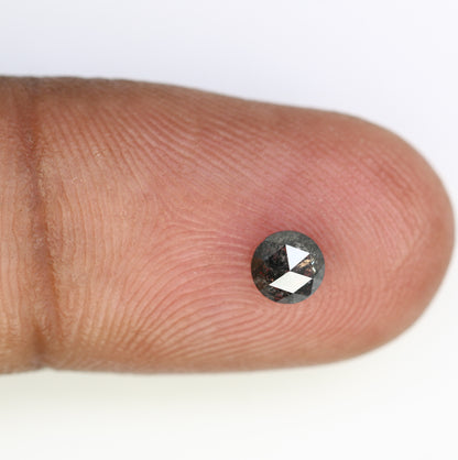 Unique 0.37 CT Salt & Pepper Round Rose Cut Diamond | Perfect for Galaxy Rings | 4.50 MM - JayKrishna Diamond