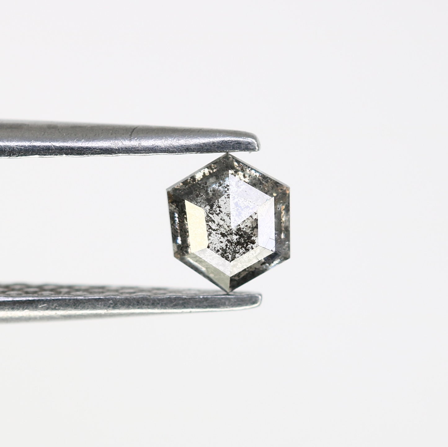 0.29 Carat Hexagon Cut Loose Salt and Pepper 4.80 MM Diamond – Perfect for Engagement Rings | Unique Hexagon Salt and Pepper Diamond - JayKrishna Diamond