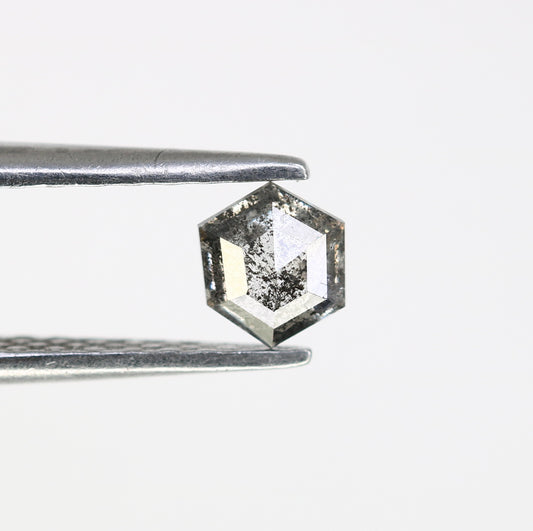 0.29 Carat Hexagon Cut Loose Salt and Pepper 4.80 MM Diamond – Perfect for Engagement Rings | Unique Hexagon Salt and Pepper Diamond - JayKrishna Diamond