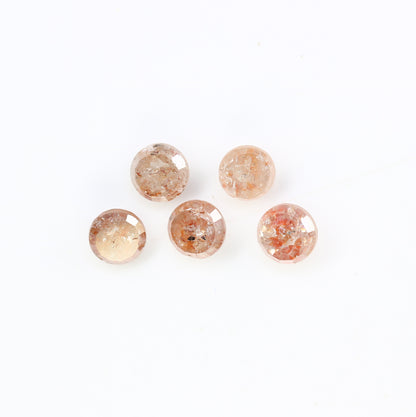 1.54 Carat Peach Color Round Rose Cut Natural Loose Polished Diamond For Wedding Ring - JayKrishna Diamond