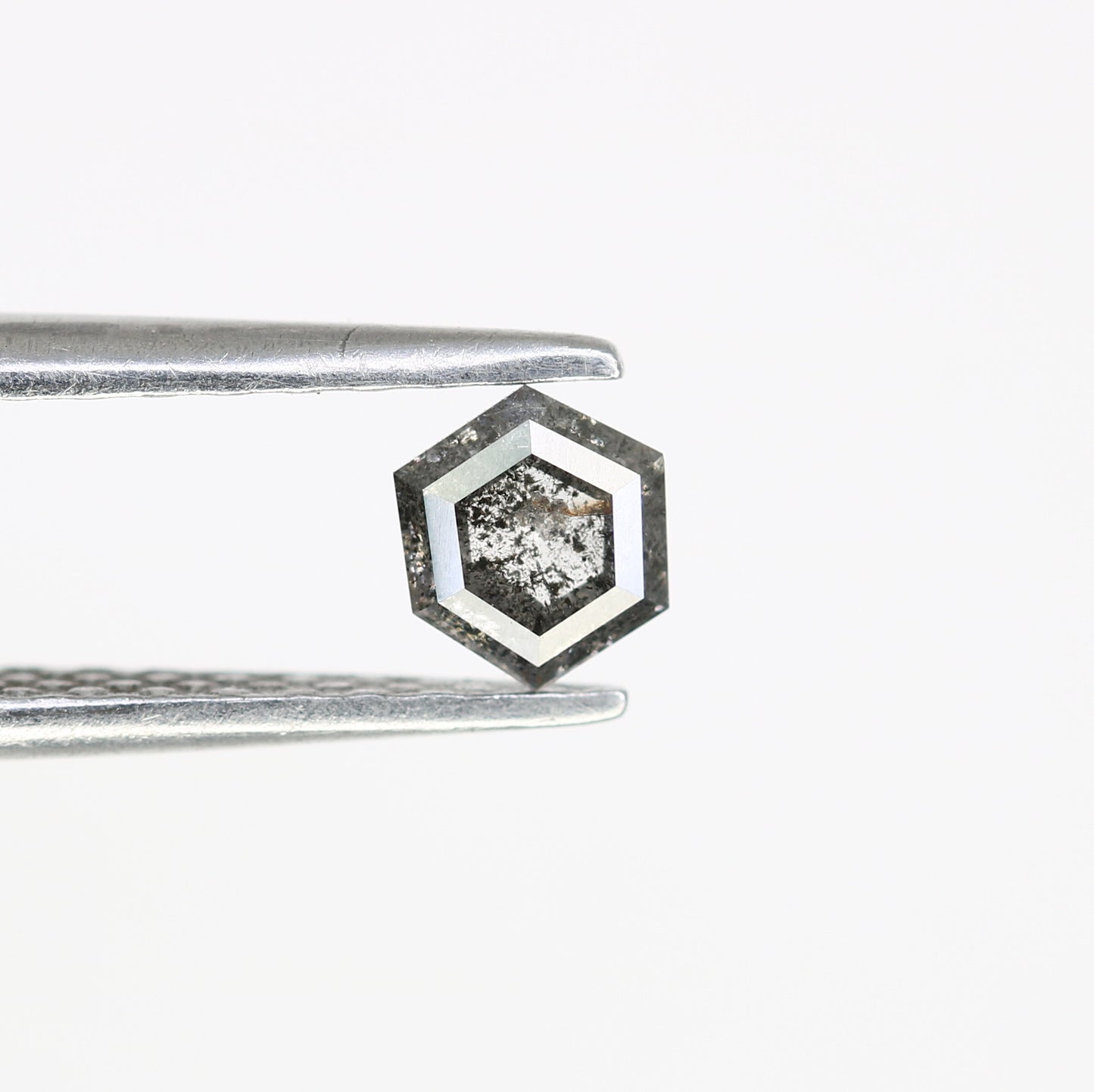 0.29 Carat Hexagon Cut Loose Salt and Pepper 4.80 MM Diamond – Perfect for Engagement Rings | Unique Hexagon Salt and Pepper Diamond - JayKrishna Diamond