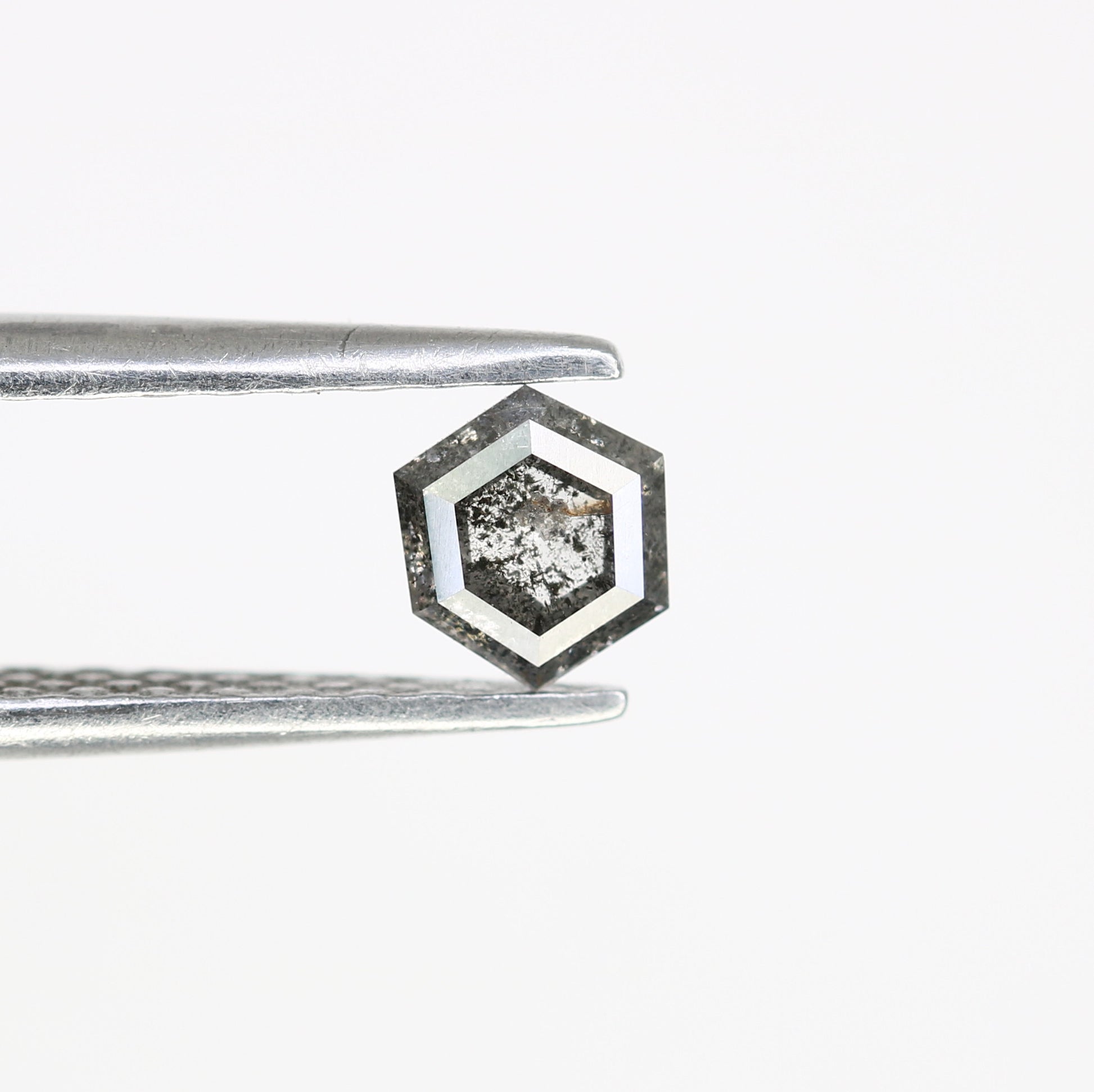 0.29 Carat Hexagon Cut Loose Salt and Pepper 4.80 MM Diamond – Perfect for Engagement Rings | Unique Hexagon Salt and Pepper Diamond - JayKrishna Diamond