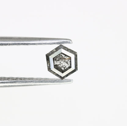 0.29 Carat Hexagon Cut Loose Salt and Pepper 4.80 MM Diamond – Perfect for Engagement Rings | Unique Hexagon Salt and Pepper Diamond - JayKrishna Diamond