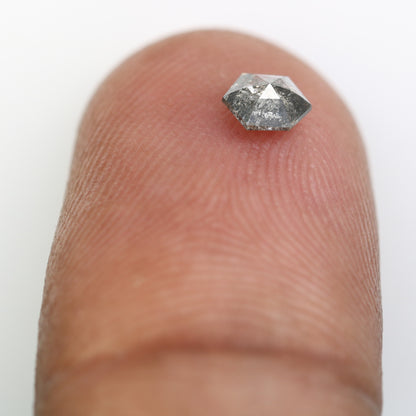 0.29 Carat Hexagon Cut Loose Salt and Pepper 4.80 MM Diamond – Perfect for Engagement Rings | Unique Hexagon Salt and Pepper Diamond - JayKrishna Diamond