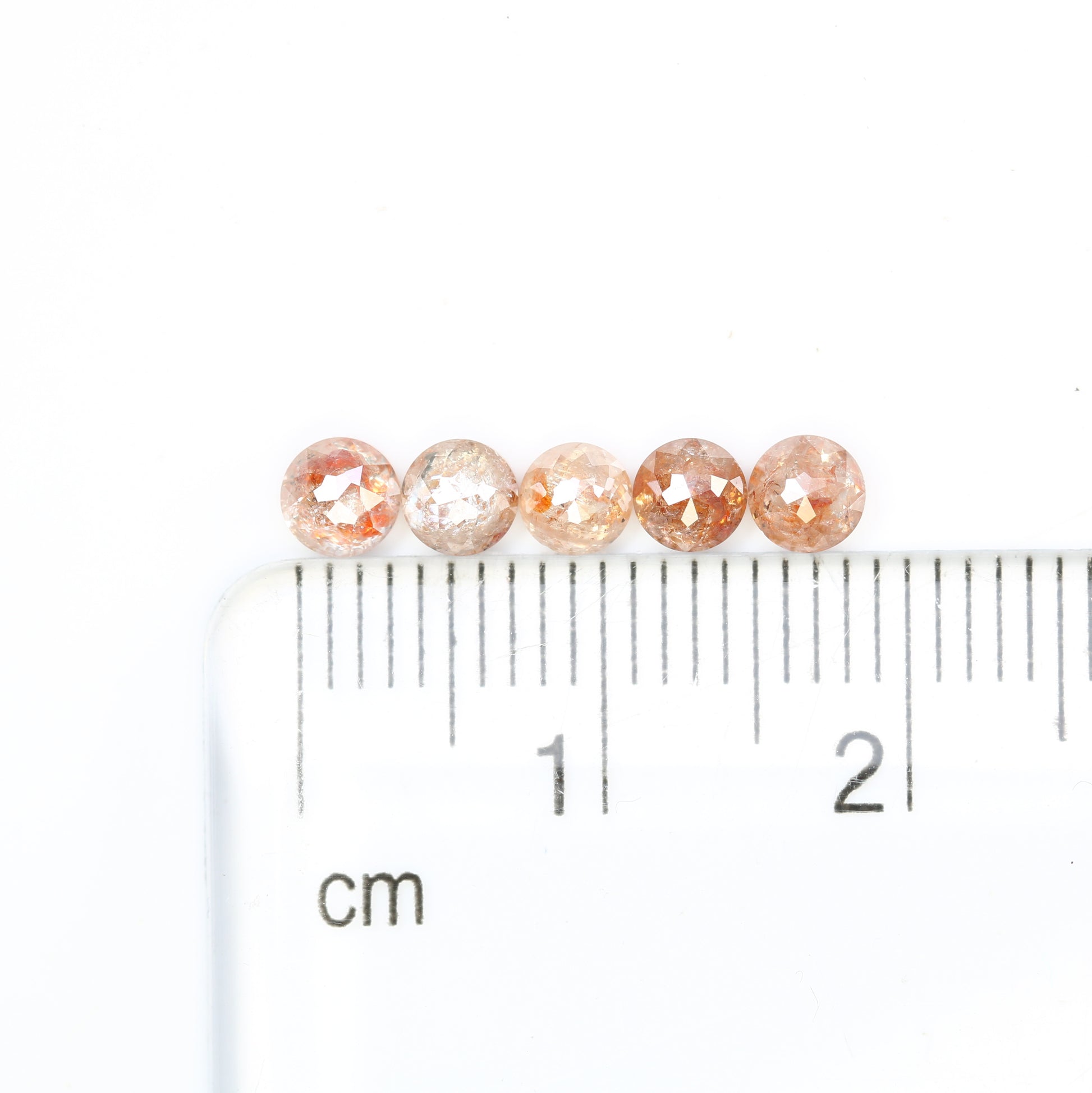 1.54 Carat Peach Color Round Rose Cut Natural Loose Polished Diamond For Wedding Ring - JayKrishna Diamond