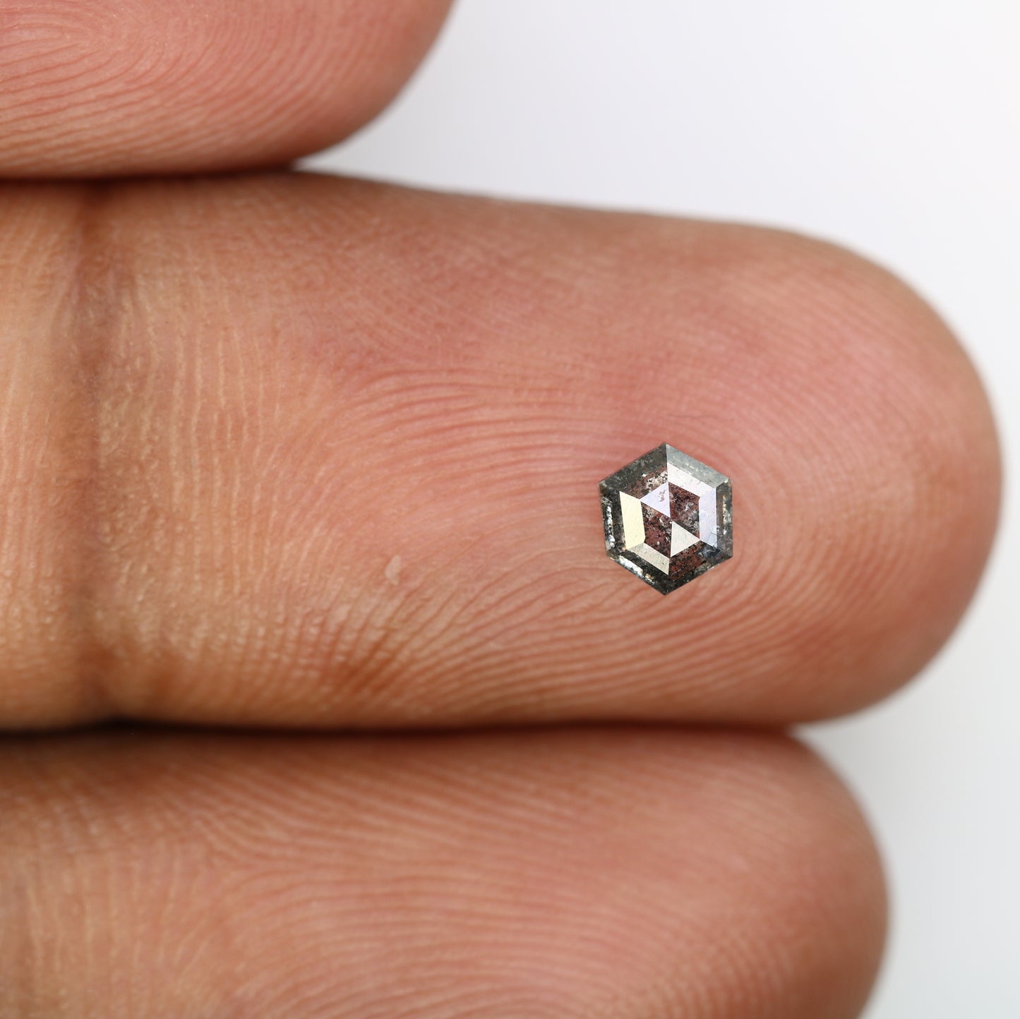 0.29 Carat Hexagon Cut Loose Salt and Pepper 4.80 MM Diamond – Perfect for Engagement Rings | Unique Hexagon Salt and Pepper Diamond - JayKrishna Diamond