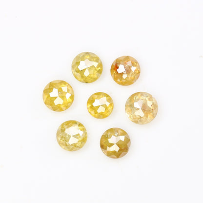 0.70 Carat Round Rose Cut Diamond Fancy Yellow Color Natural Diamond For Wedding Ring - JayKrishna Diamond