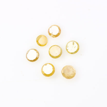 0.70 Carat Round Rose Cut Diamond Fancy Yellow Color Natural Diamond For Wedding Ring - JayKrishna Diamond