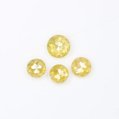 0.74 Carat Round Shape Rose Cut Yellow Color Natural Polished Diamond For Wedding Ring - JayKrishna Diamond
