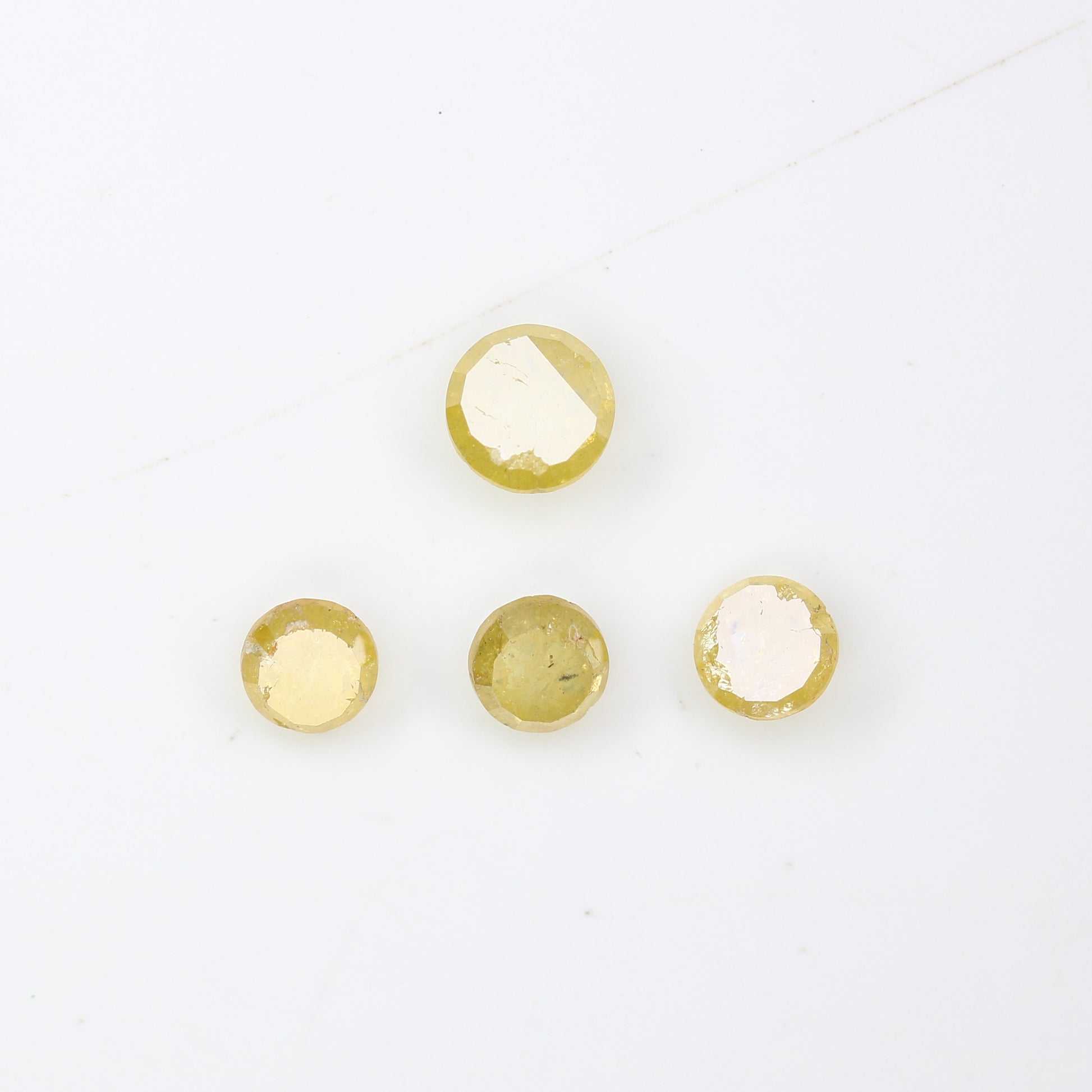 0.74 Carat Round Shape Rose Cut Yellow Color Natural Polished Diamond For Wedding Ring - JayKrishna Diamond