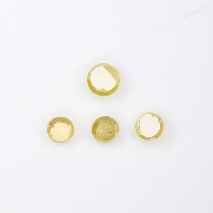 0.74 Carat Round Shape Rose Cut Yellow Color Natural Polished Diamond For Wedding Ring - JayKrishna Diamond