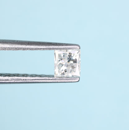 0.22 CT Salt and Pepper Princess Shape Diamond – Ideal for Engagement Rings - JayKrishna Diamond