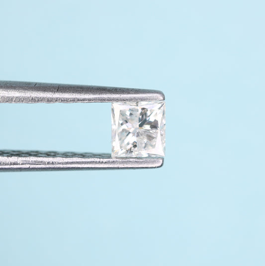 0.22 CT Salt and Pepper Princess Shape Diamond – Ideal for Engagement Rings - JayKrishna Diamond
