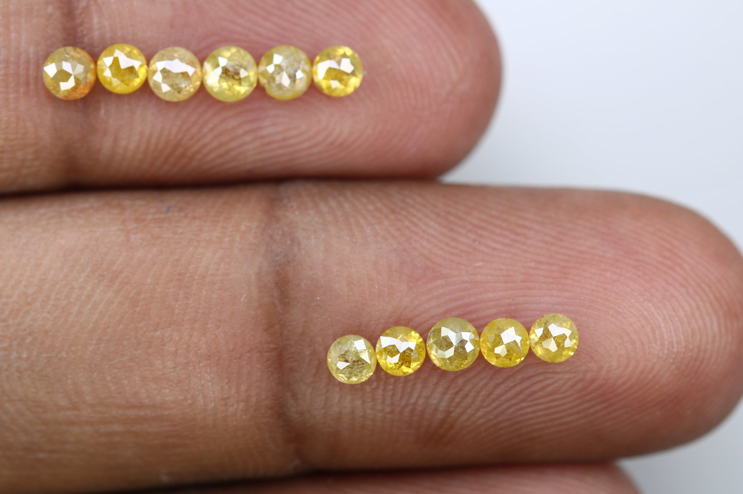 1.69 Carat Fancy Yellow Color Natural Loose Round Rose Cut Diamond For Galaxy Ring - JayKrishna Diamond