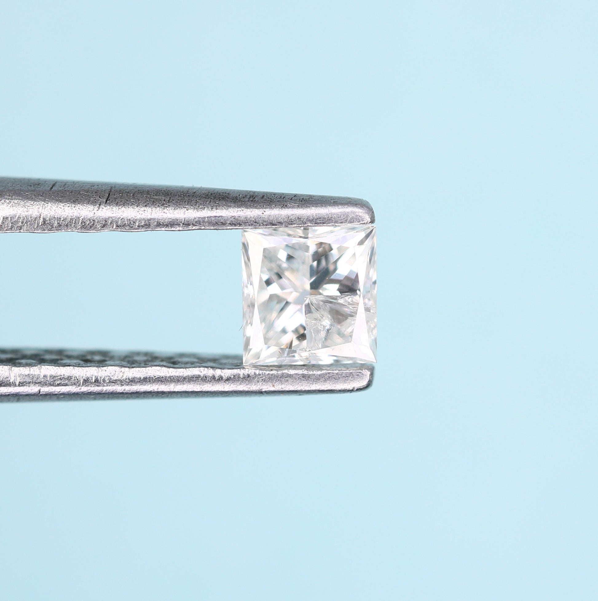 0.22 CT Salt and Pepper Princess Shape Diamond – Ideal for Engagement Rings - JayKrishna Diamond