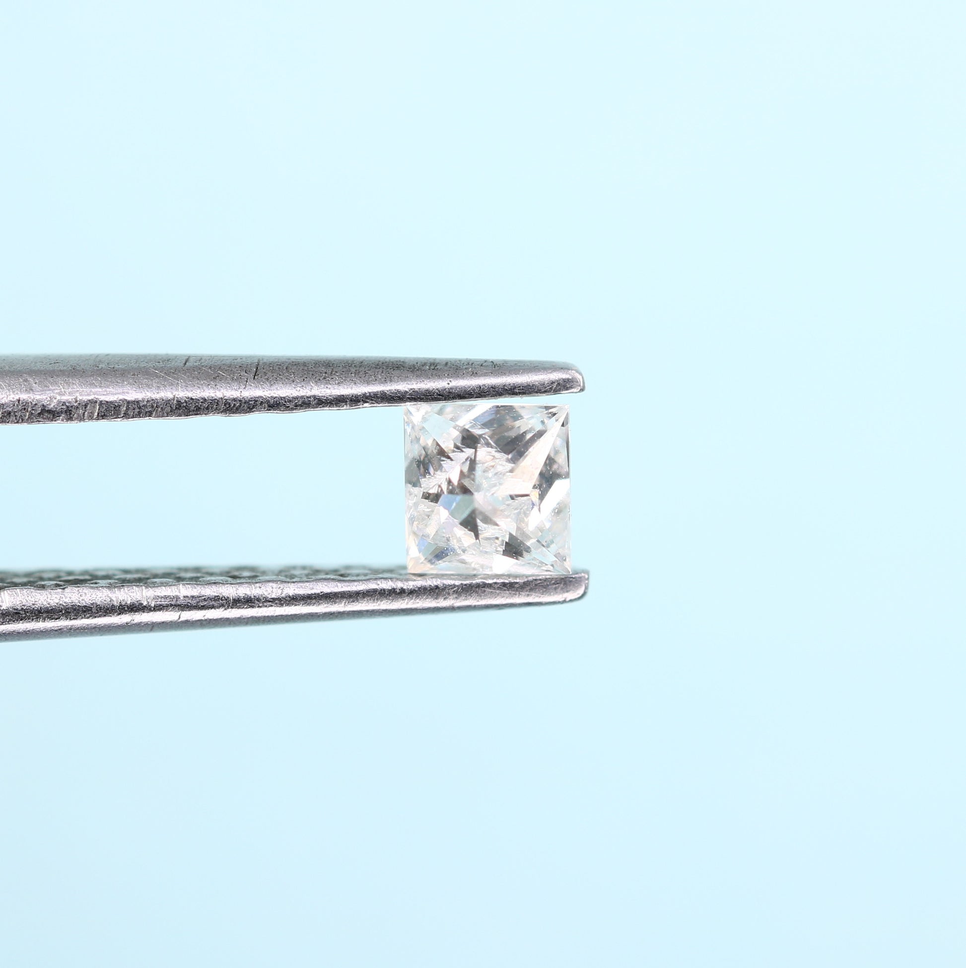 0.22 CT Salt and Pepper Princess Shape Diamond – Ideal for Engagement Rings - JayKrishna Diamond