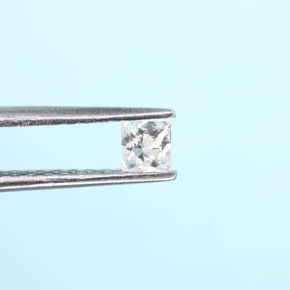 0.22 CT Salt and Pepper Princess Shape Diamond – Ideal for Engagement Rings - JayKrishna Diamond