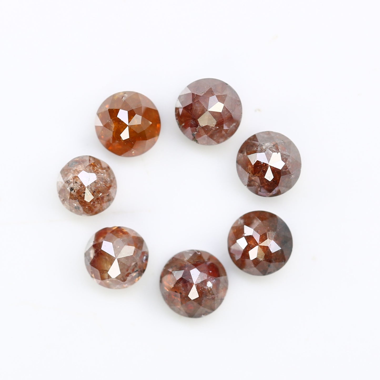 1.09 Carat Natural Red Color Loose Round Rose Cut Diamond For Promise Ring - JayKrishna Diamond