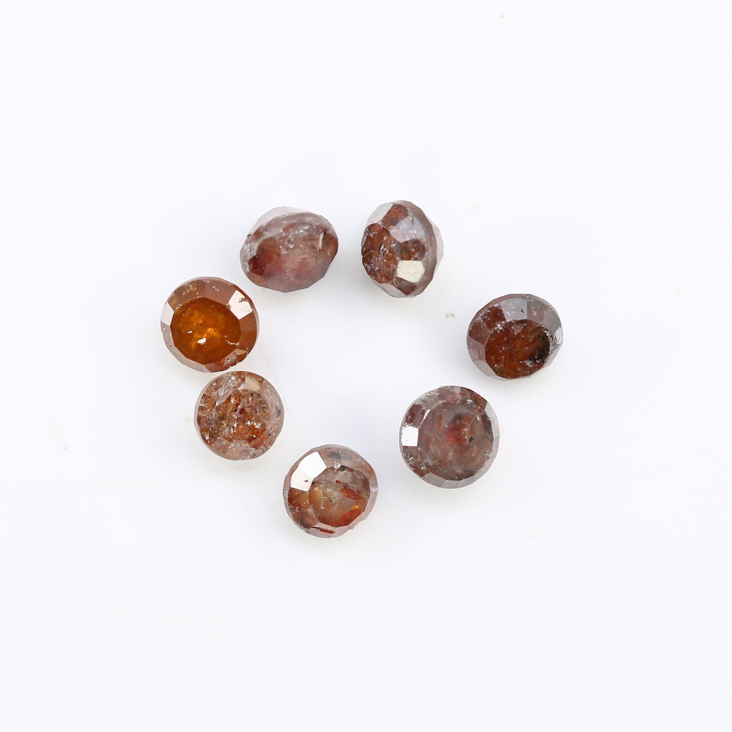 1.09 Carat Natural Red Color Loose Round Rose Cut Diamond For Promise Ring - JayKrishna Diamond