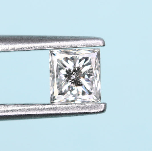 0.21 CT Salt and Pepper Princess Cut Diamond – Ideal for Engagement Rings - JayKrishna Diamond