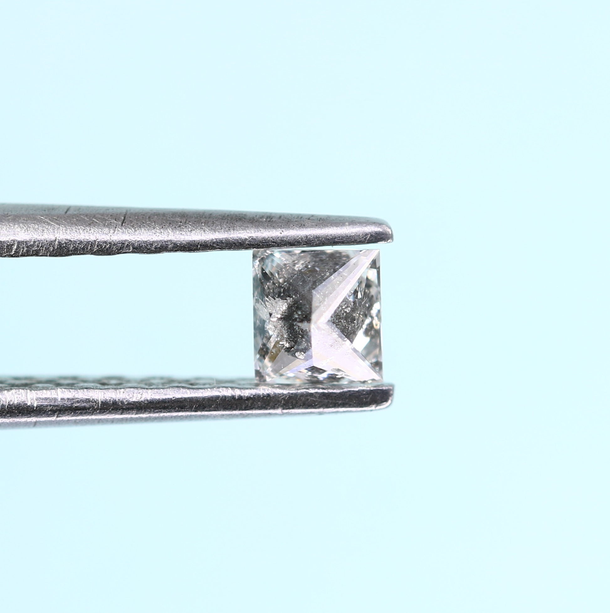 0.21 CT Salt and Pepper Princess Cut Diamond – Ideal for Engagement Rings - JayKrishna Diamond