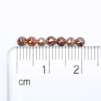 1.09 Carat Natural Red Color Loose Round Rose Cut Diamond For Promise Ring - JayKrishna Diamond