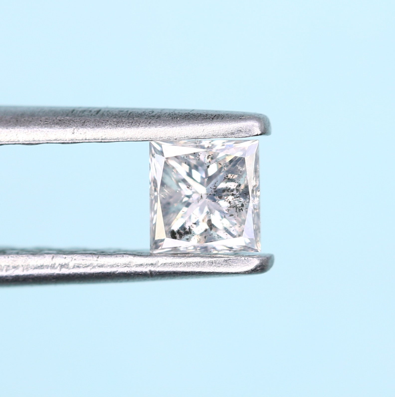 0.20 CT Princess Shape Salt and Pepper Diamond – Perfect for Engagement Rings, Necklaces, Promise Rings, Earrings & Anniversary Gifts - JayKrishna Diamond