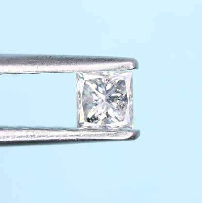 0.20 CT Princess Shape Salt and Pepper Diamond – Perfect for Engagement Rings, Necklaces, Promise Rings, Earrings & Anniversary Gifts - JayKrishna Diamond