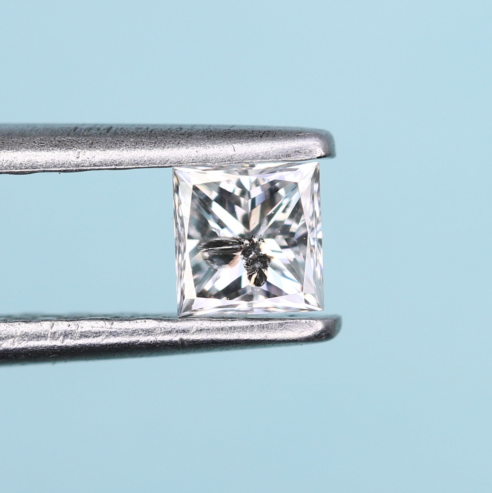0.21 CT Salt and Pepper Princess Shape Diamond – Ideal for Engagement Rings - JayKrishna Diamond