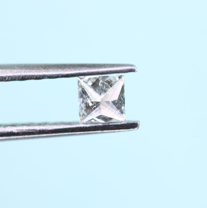 0.21 CT Salt and Pepper Princess Shape Diamond – Ideal for Engagement Rings - JayKrishna Diamond