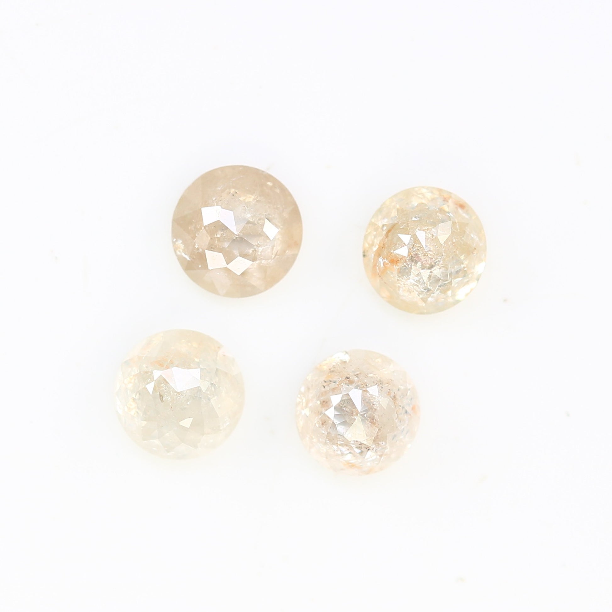 1.50 Carat Light Peach Color Natural Loose Round Rose Cut Diamond For Wedding Ring - JayKrishna Diamond