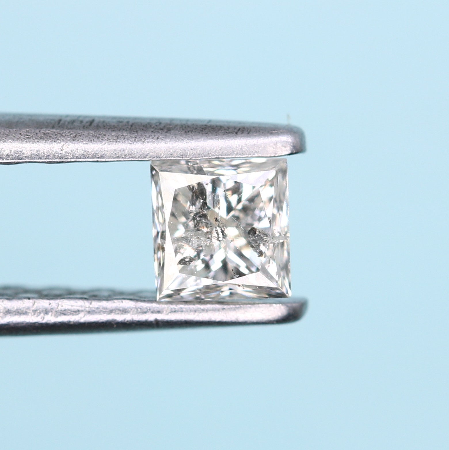 0.22 CT Salt and Pepper Princess Cut Diamond – Perfect for Engagement Rings - JayKrishna Diamond