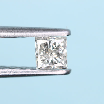 0.22 CT Salt and Pepper Princess Cut Diamond – Perfect for Engagement Rings - JayKrishna Diamond