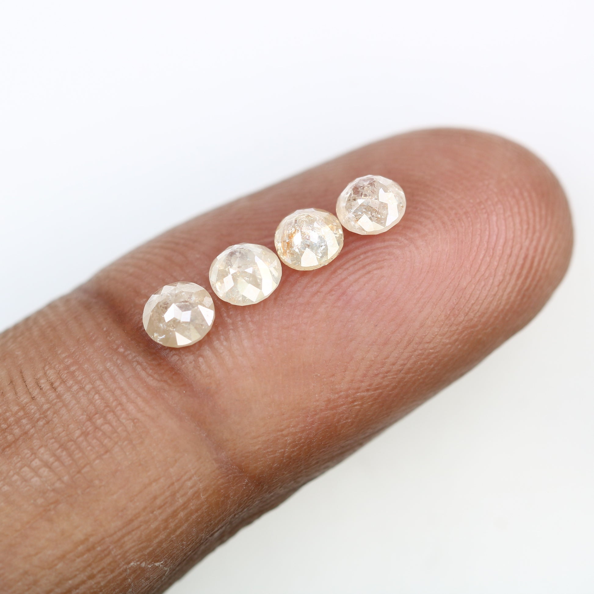 1.50 Carat Light Peach Color Natural Loose Round Rose Cut Diamond For Wedding Ring - JayKrishna Diamond