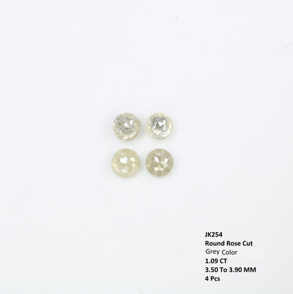1.09 Carat Grey Color Loose Natural Round Rose Cut Diamond For Wedding Ring - JayKrishna Diamond