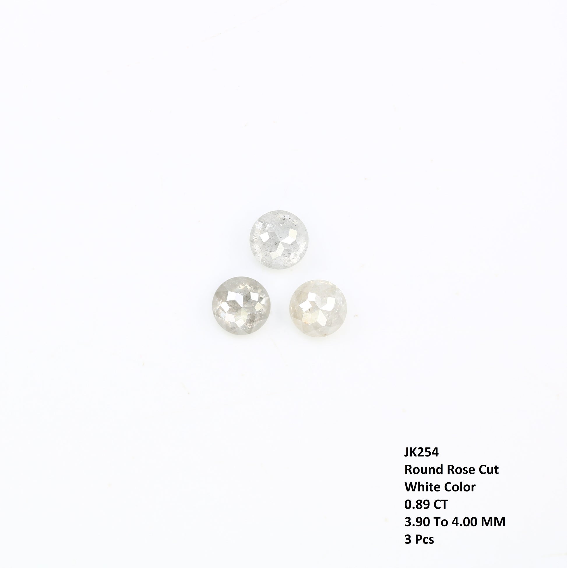 0.89 Carat White Loose Round Rose Cut Natural Diamond For Wedding Ring - JayKrishna Diamond