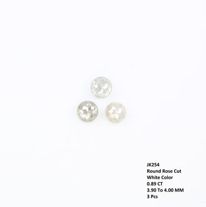0.89 Carat White Loose Round Rose Cut Natural Diamond For Wedding Ring - JayKrishna Diamond