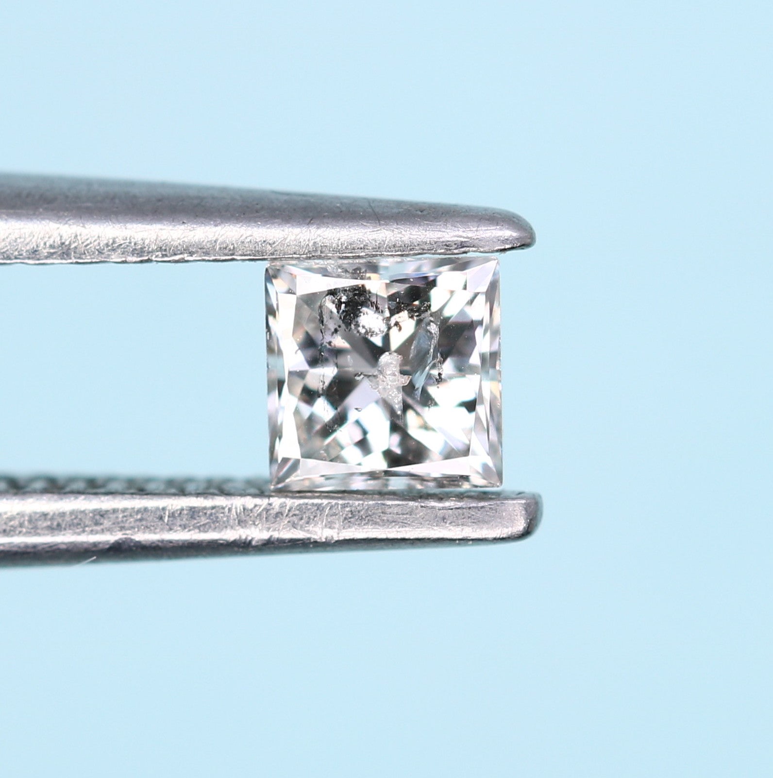 0.18 CT Salt and Pepper Princess Cut Diamond - Perfect for Engagement Rings, Necklaces, Promise Rings, Earrings, and Anniversary Gifts - JayKrishna Diamond