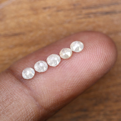 1.17 Carat White Color Natural Loose Antique Round Rose Cut Diamond For Galaxy Ring - JayKrishna Diamond