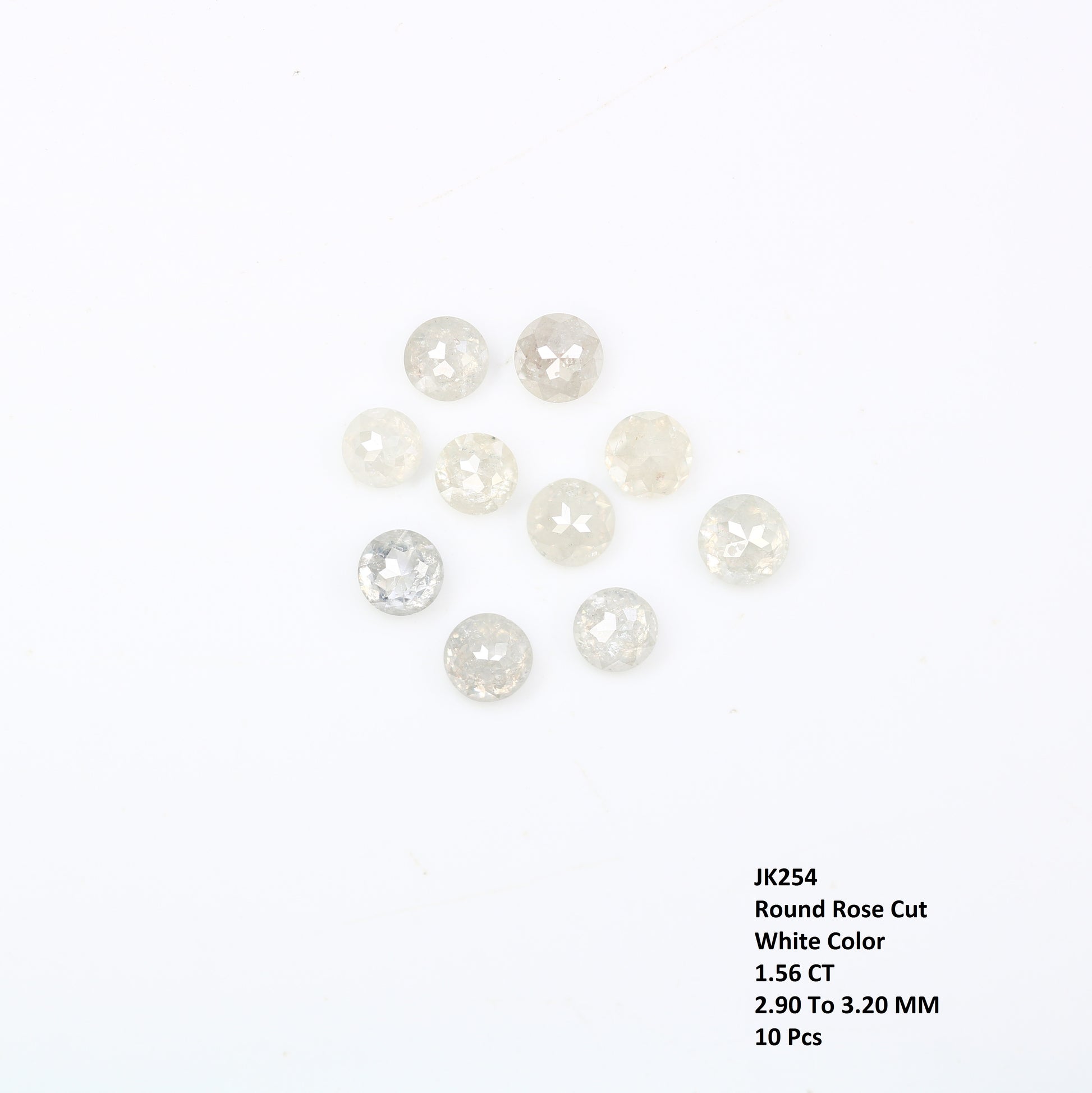 1.56 Carat White Color Natural Loose Round Rose Cut Diamond For Wedding Ring - JayKrishna Diamond